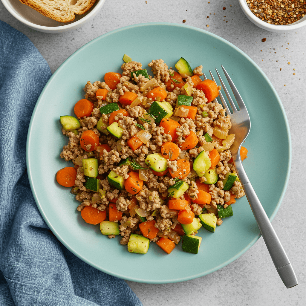 Ground Meat and Veggie Skillet Lunch