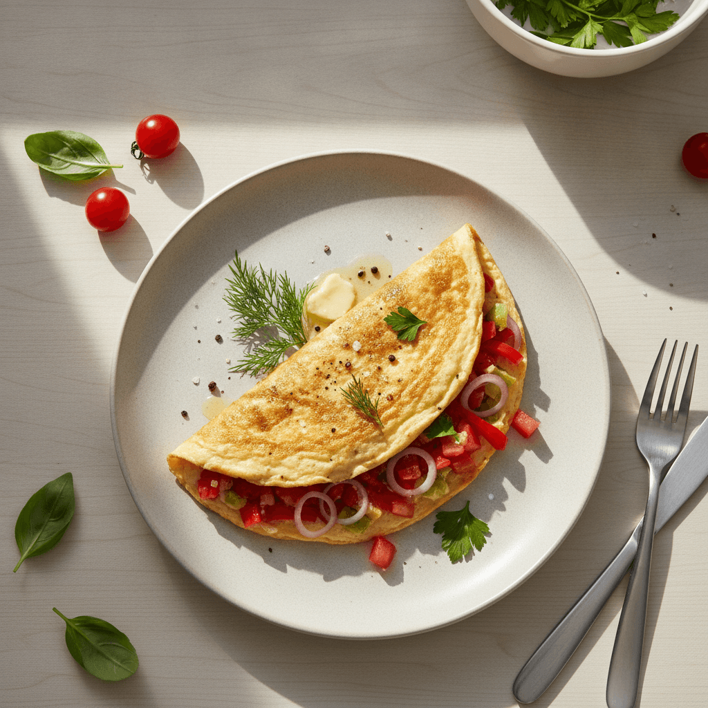 Omletas su daržovėmis
