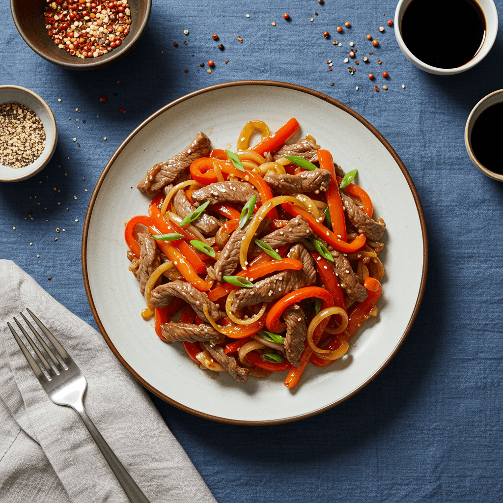 Royal Asian Beef and Pepper Stir-Fry
