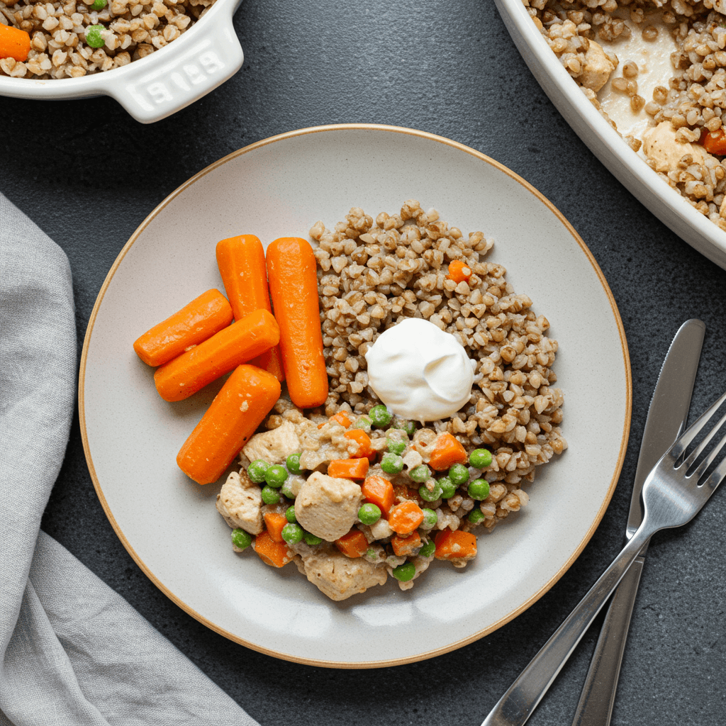 Royal Creamy Chicken and Buckwheat Bake