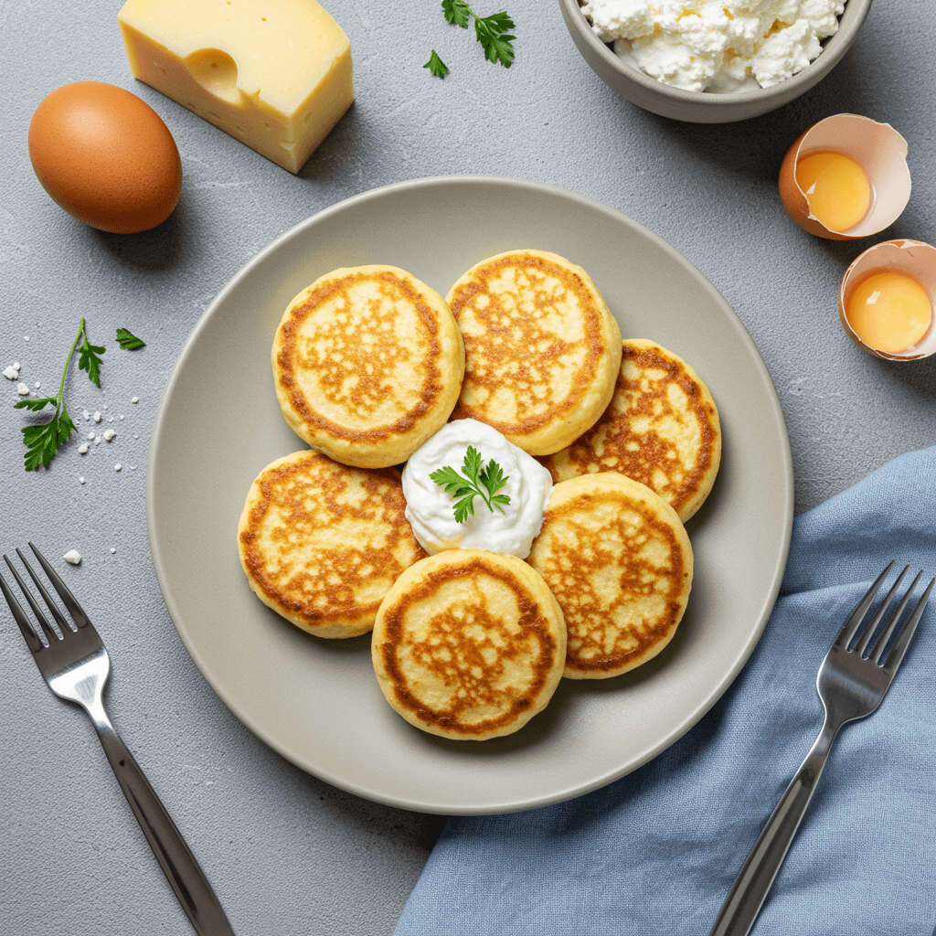 Savory Curd Cheese Pancakes