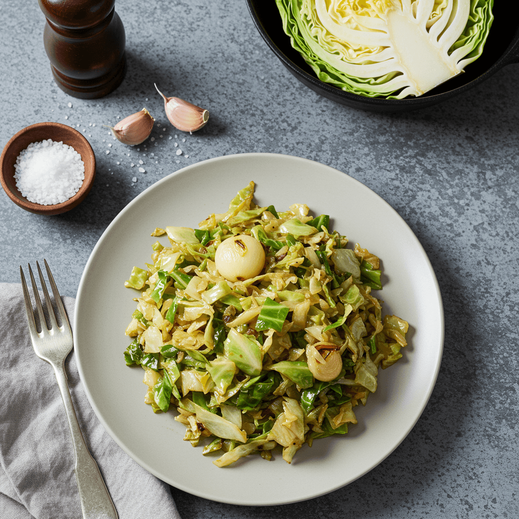 Simple Budget Fried Cabbage Dinner
