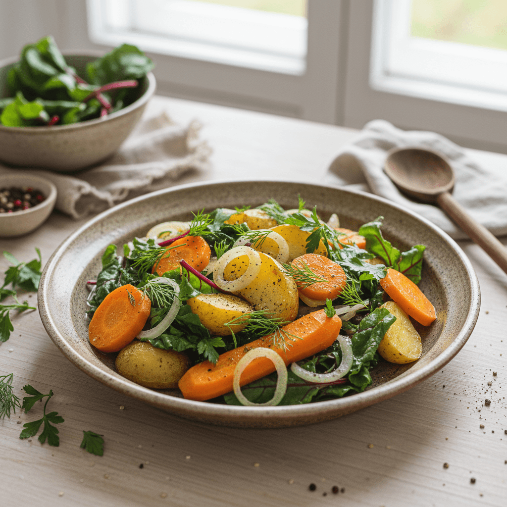 Beet Greens and Vegetable Stew