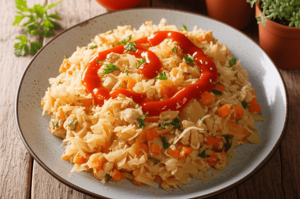 Cabbage Stew with Ground Chicken