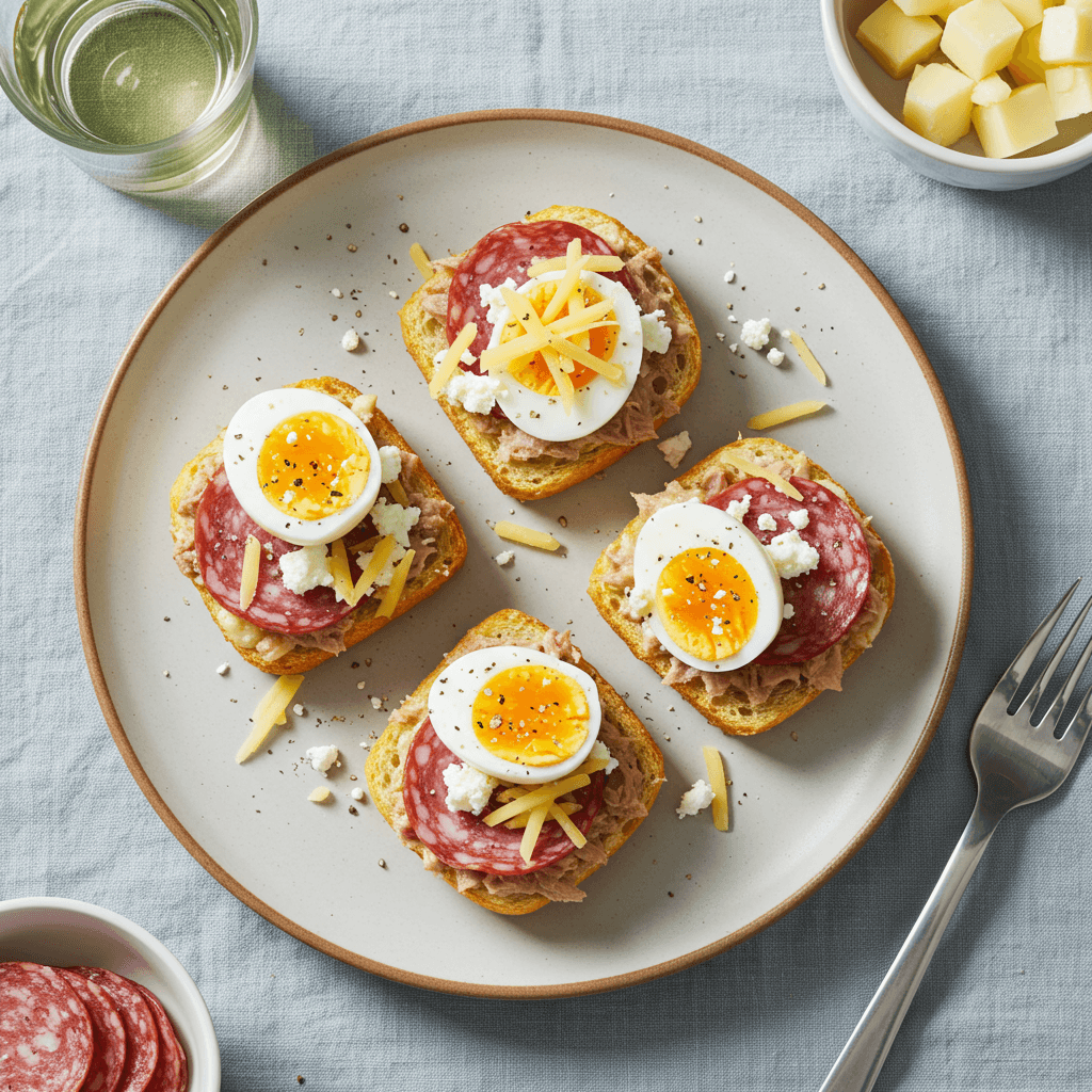 Cheesy Tuna Egg Snack
