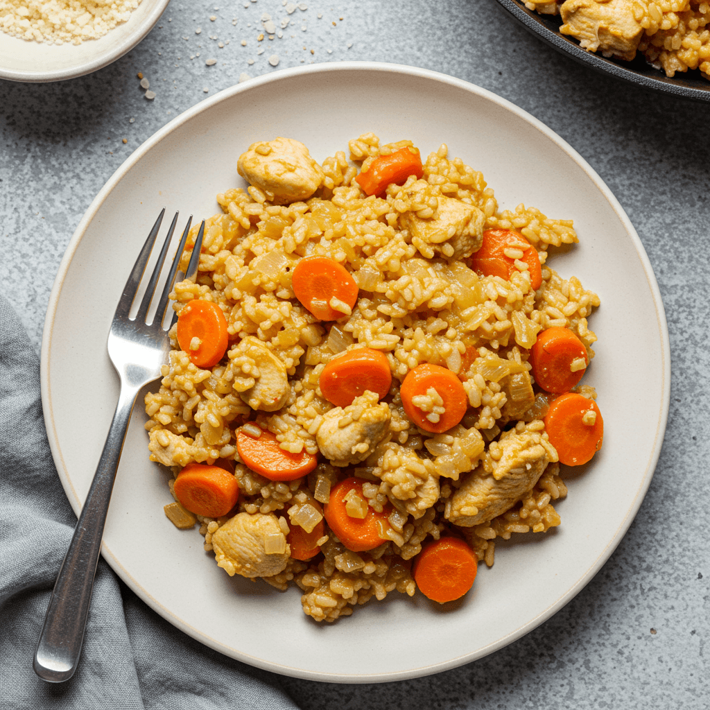 Chicken Carrot Rice Skillet Lunch