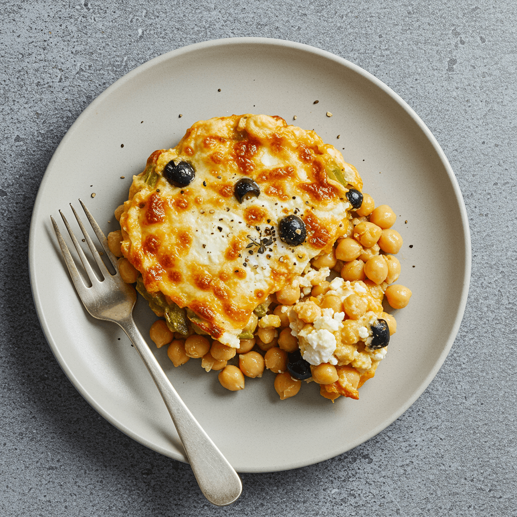 High Protein Curd Cheese Chickpea Bake