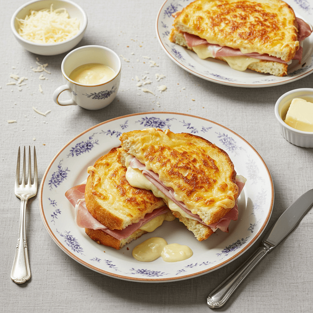 Karališkasis Emmental ir Prosciutto Croque Monsieur