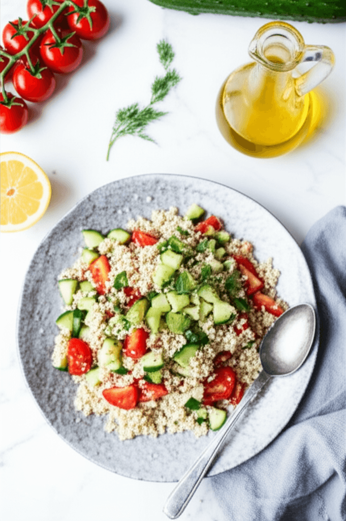 Oatmeal Salad with Fresh Vegetables