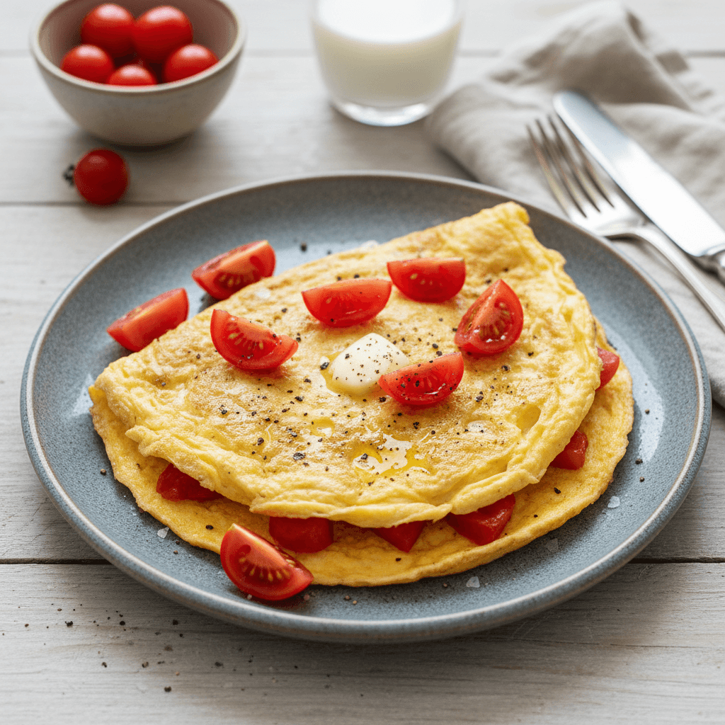 Purus omletas su pomidorais
