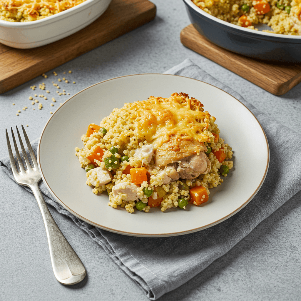 Royal Baked Millet with Chicken, Veggies, and Cheese