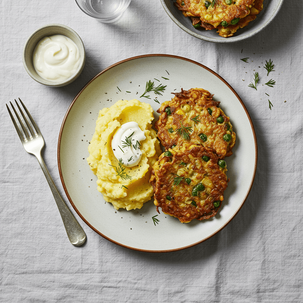 Royal Herring and Vegetable Fritters