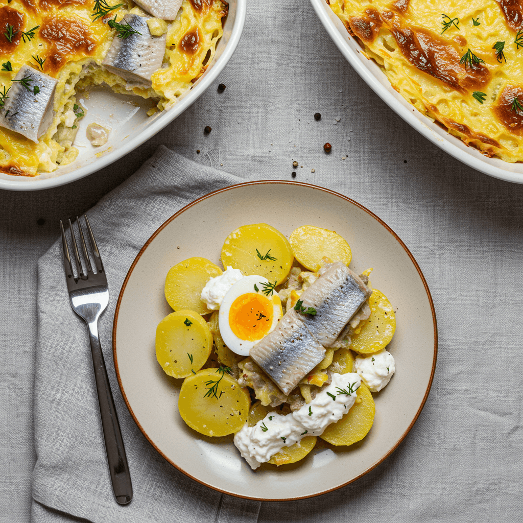 Royal Herring Potato Napoleon Dinner