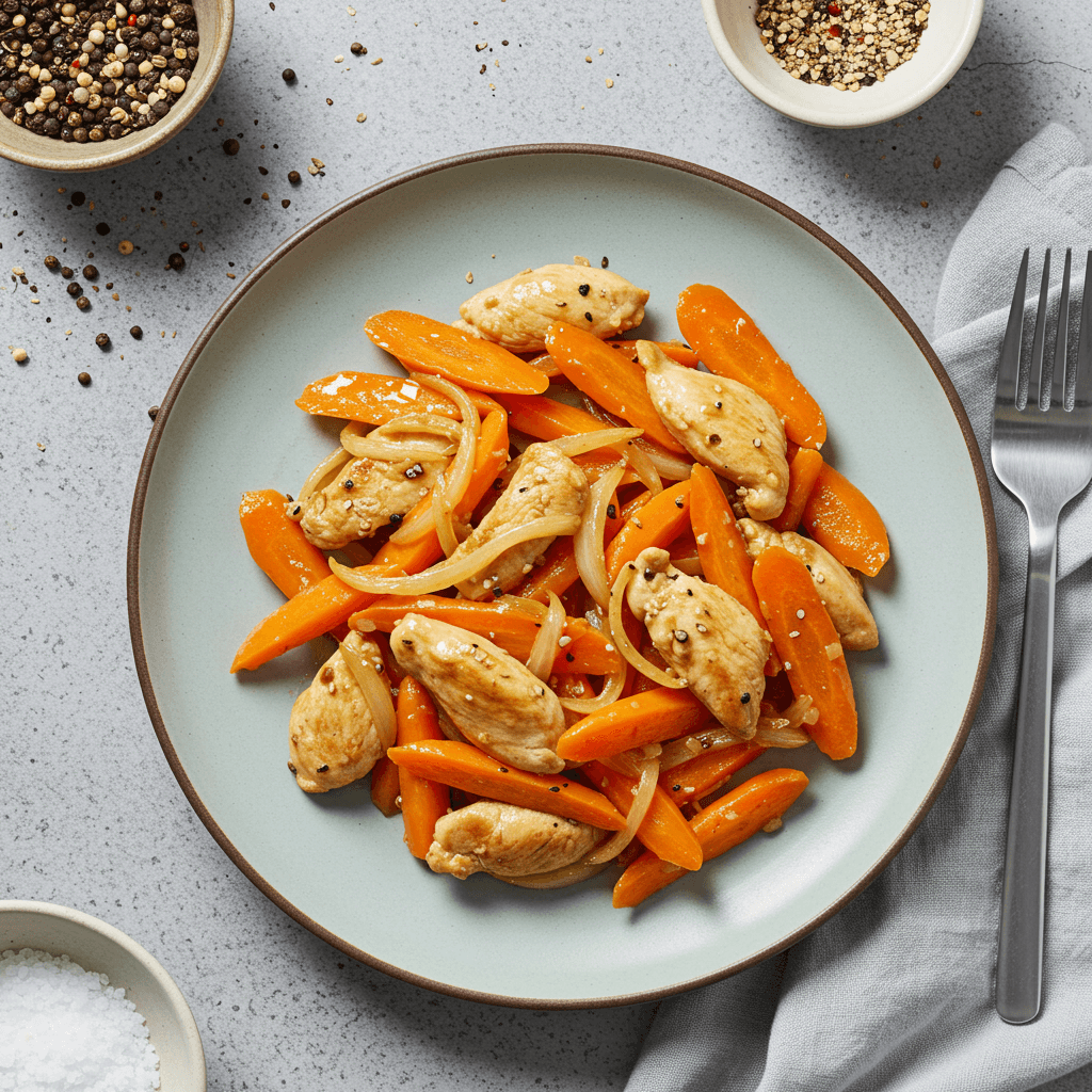 Simple Chicken and Carrot Stir-Fry