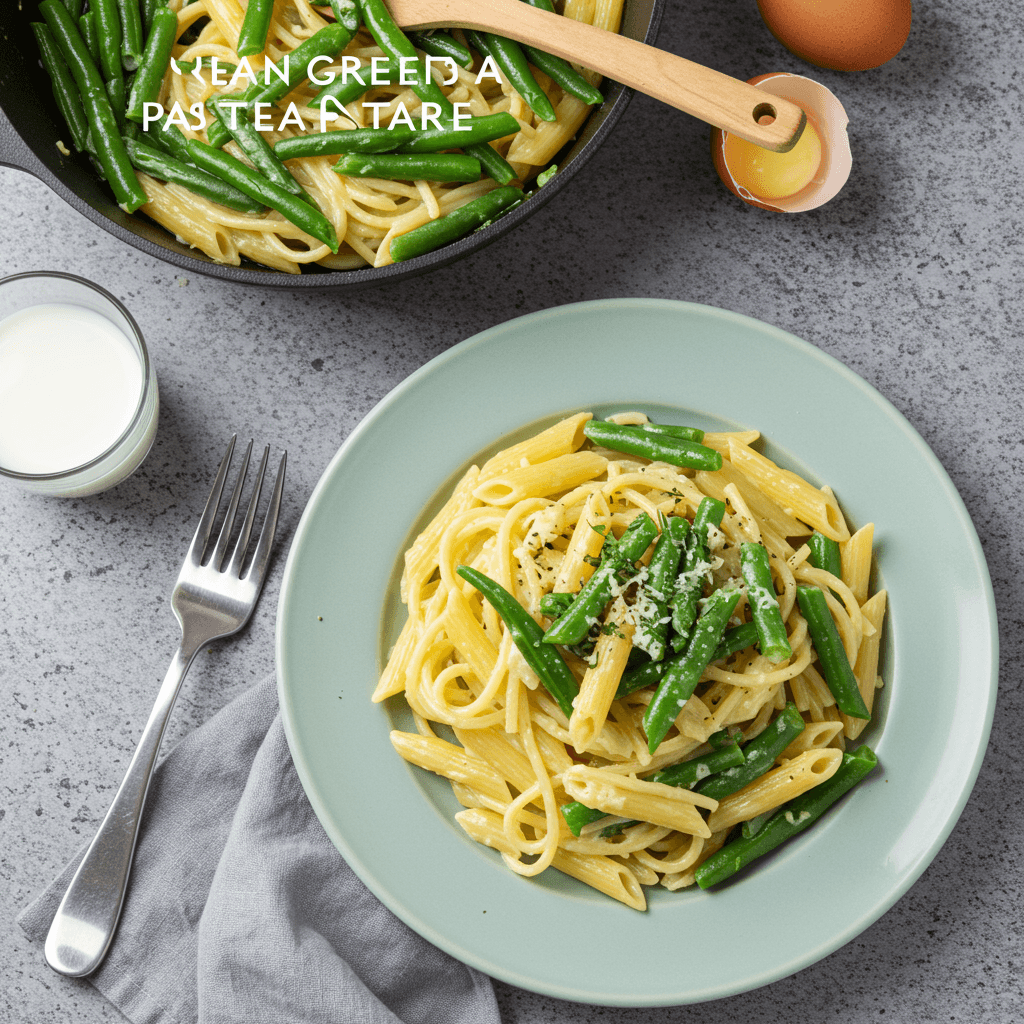 Simple Green Bean Pasta with Creamy Egg Sauce