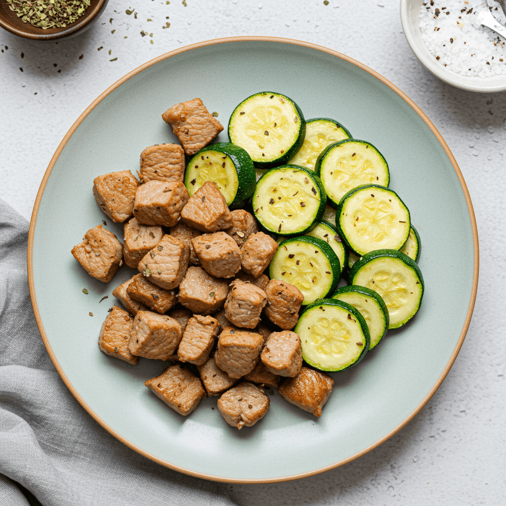 Simple Keto Pork and Zucchini Dinner