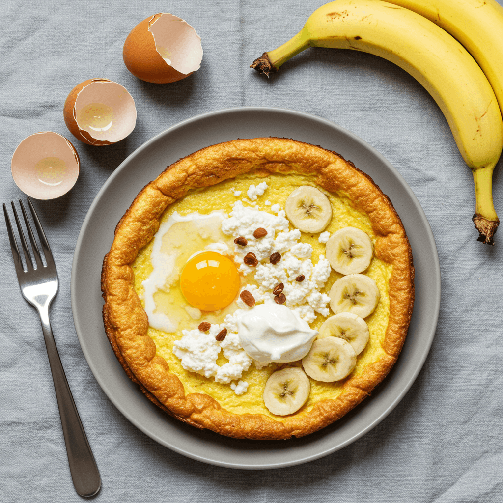 Sweet Curd Banana Egg Skillet Dinner
